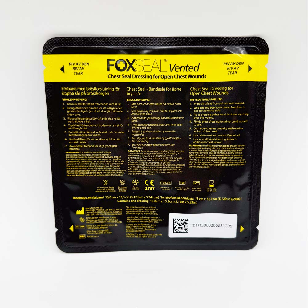 FOXSEAL |  VENTED CHEST SEAL |  1 PACK i gruppen SJUKVRD hos Equipt AB (FG08814611)