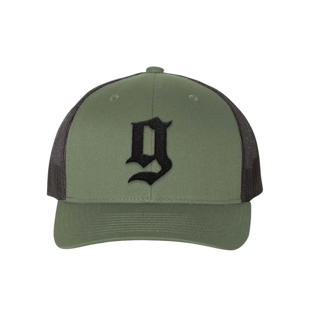 GBRS | PUFF G TRUCKER HAT | LODEN i gruppen HUVUDBONAD hos Equipt AB (HAT-PUFF-GRNBLK)